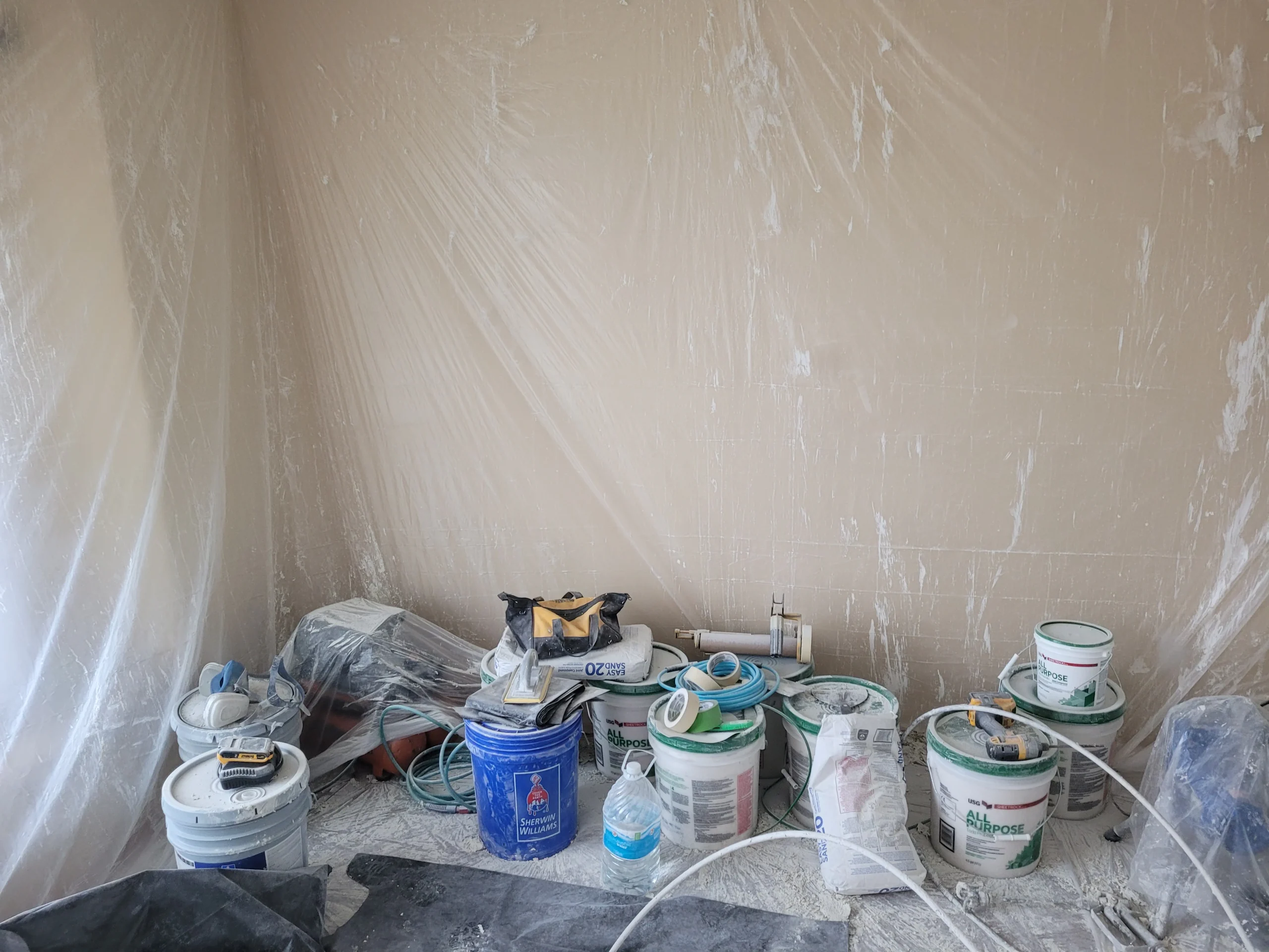 Drywall repair and interior painting preparation inside a Colorado Springs home