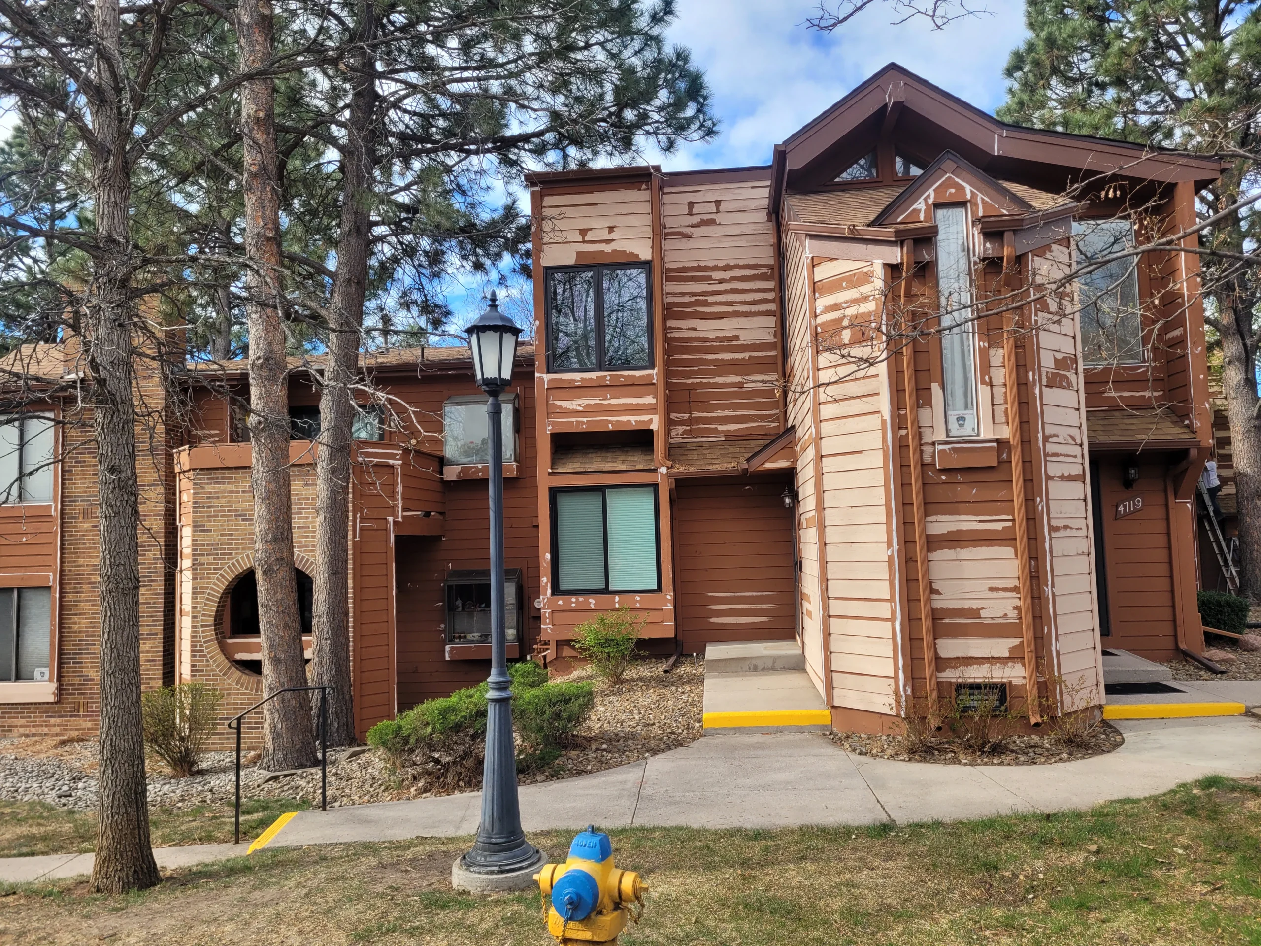 Commercial exterior painting on a multi-family condominium building